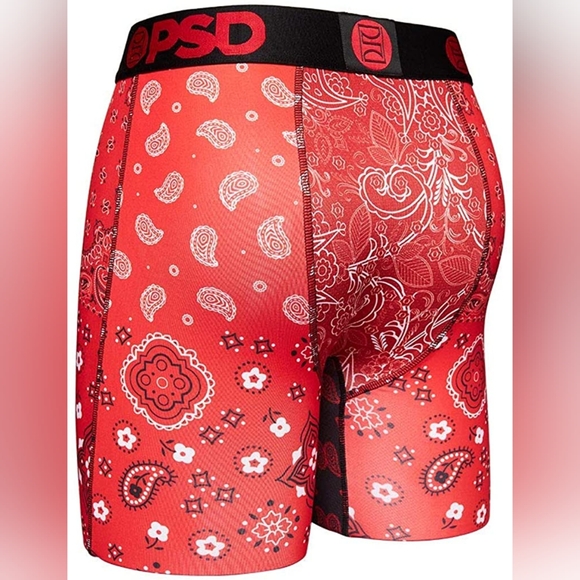 PSD Red Bandana Boxer Briefs Underwear Size Medium Men - Picture 3 of 7